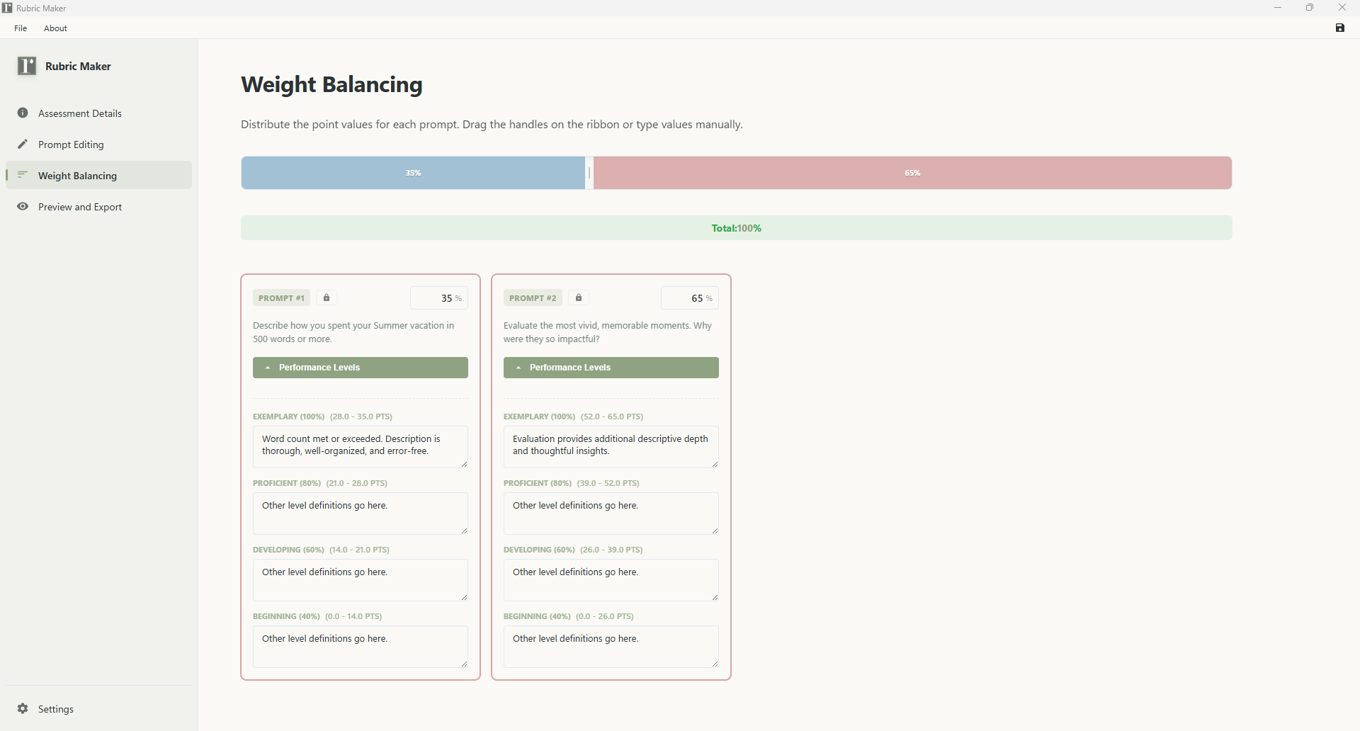 Rubric Maker Screenshot 4
