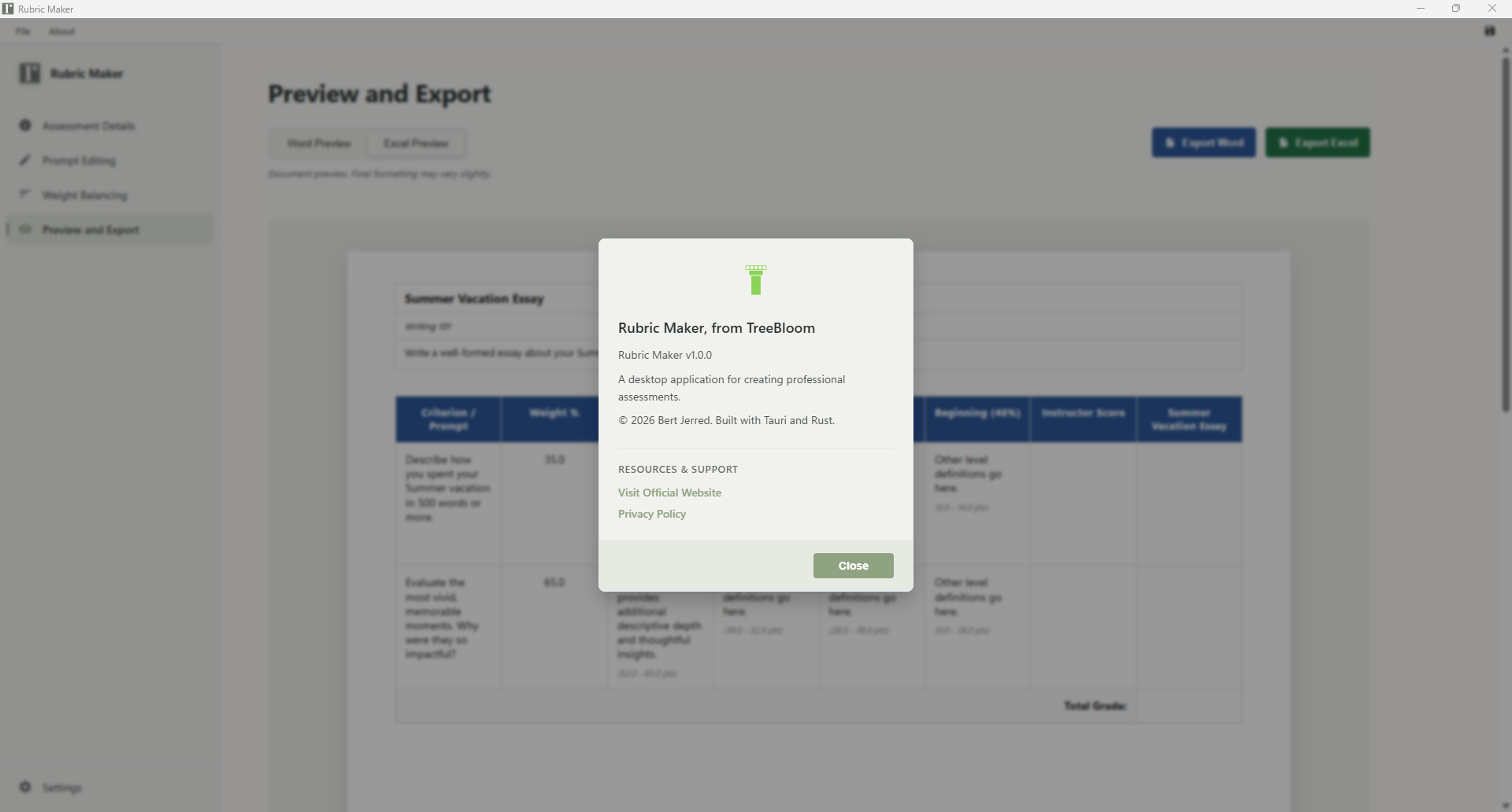 Rubric Maker Screenshot 7