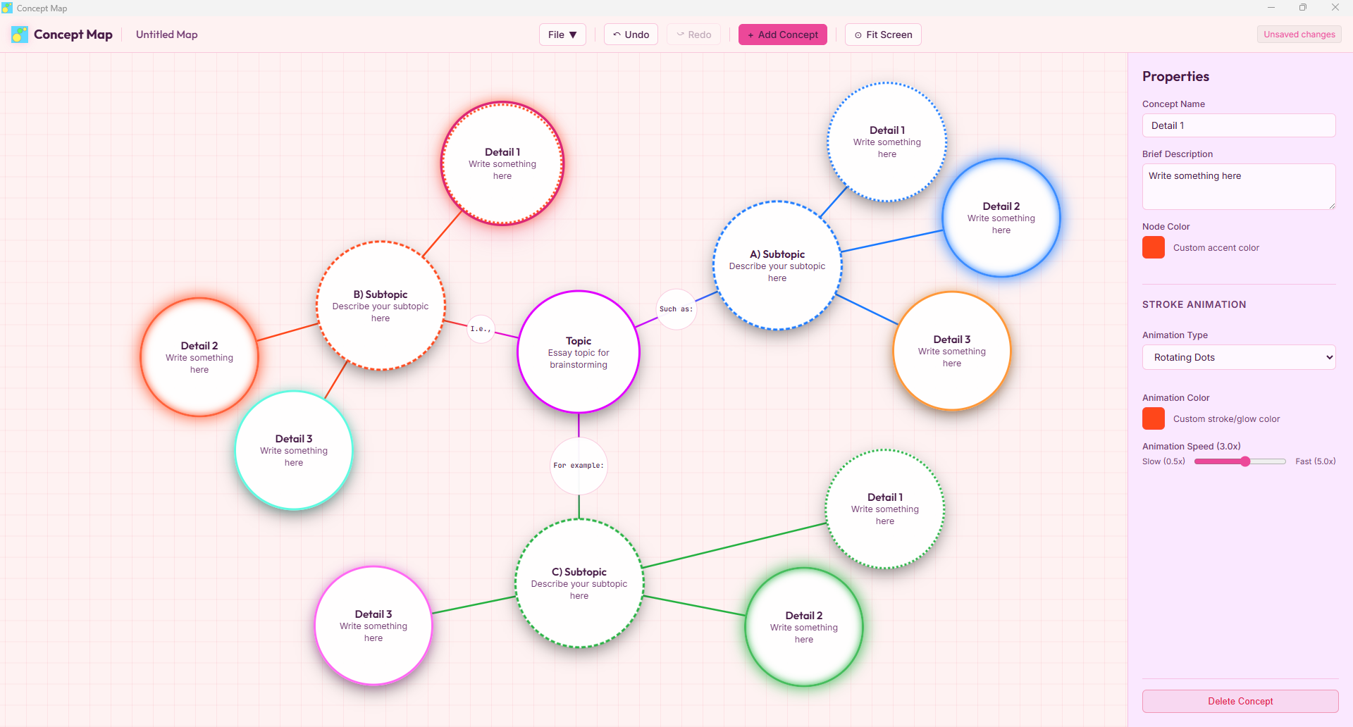 Concept Map Interface Preview