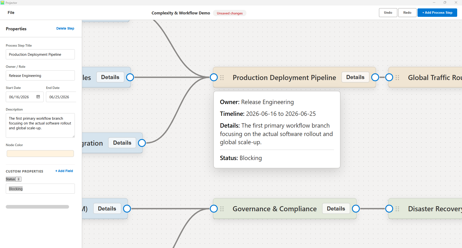 Projector Interface Screenshot
